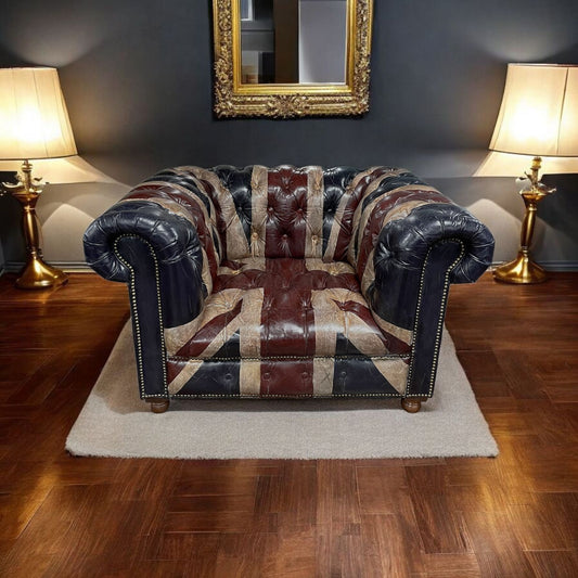 Union Jack Chesterfield Armchair