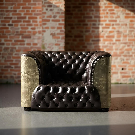 Bronze Age Chesterfield Armchair